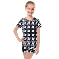 Ellipse Pattern Background Kids  Mesh Tee And Shorts Set