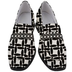 Ellipse Pattern Background Women s Chunky Heel Loafers