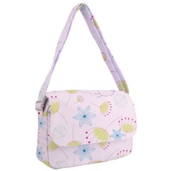 Floral Background Bird Drawing Courier Bag