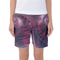 Fractal Artwork Digital Pattern Women s Basketball Shorts by Pakrebo