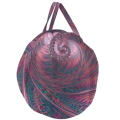 Fractal Artwork Digital Pattern Giant Round Zipper Tote by Pakrebo