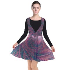 Fractal Artwork Digital Pattern Plunge Pinafore Dress