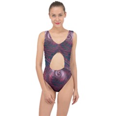 Fractal Artwork Digital Pattern Center Cut Out Swimsuit by Pakrebo