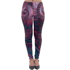 Fractal Artwork Digital Pattern Lightweight Velour Leggings