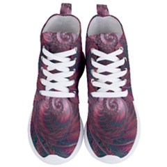 Fractal Artwork Digital Pattern Women s Lightweight High Top Sneakers