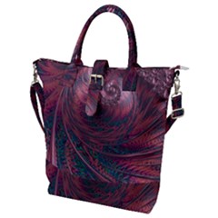 Fractal Artwork Digital Pattern Buckle Top Tote Bag