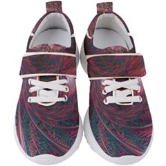 Fractal Artwork Digital Pattern Kids  Velcro Strap Shoes