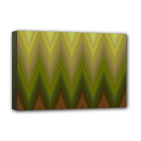 Zig Zag Chevron Classic Pattern Deluxe Canvas 18  X 12  (stretched) by Pakrebo