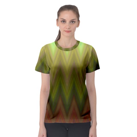 Zig Zag Chevron Classic Pattern Women s Sport Mesh Tee by Pakrebo