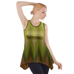 Zig Zag Chevron Classic Pattern Side Drop Tank Tunic by Pakrebo