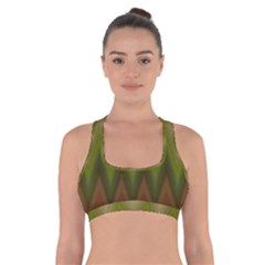 Zig Zag Chevron Classic Pattern Cross Back Sports Bra by Pakrebo