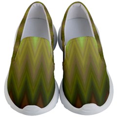 Zig Zag Chevron Classic Pattern Kids  Lightweight Slip Ons