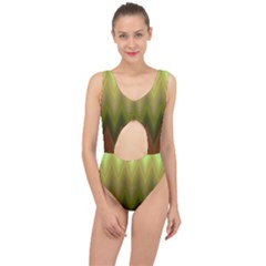 Zig Zag Chevron Classic Pattern Center Cut Out Swimsuit