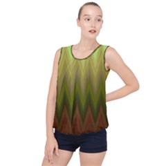 Zig Zag Chevron Classic Pattern Bubble Hem Chiffon Tank Top