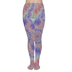 Purple Splat Fractal Art Tights by Pakrebo