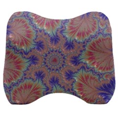 Purple Splat Fractal Art Velour Head Support Cushion