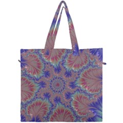 Purple Splat Fractal Art Canvas Travel Bag