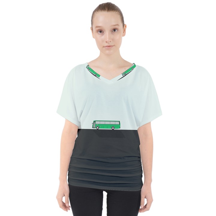 Bus V-Neck Dolman Drape Top