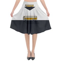 Bus Flared Midi Skirt by Valentinaart