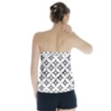 Star Curved Pattern Monochrome Strapless Top View2