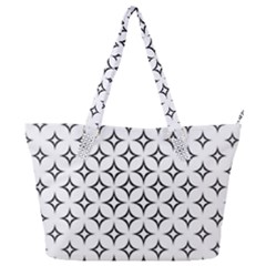 Star Curved Pattern Monochrome Full Print Shoulder Bag