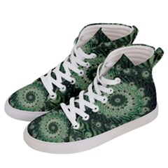 Fractal Art Spiral Mathematical Women s Hi-top Skate Sneakers by Pakrebo