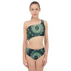 Fractal Art Spiral Mathematical Spliced Up Two Piece Swimsuit