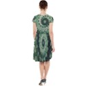 Fractal Art Spiral Mathematical Cap Sleeve Midi Dress View2