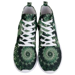 Fractal Art Spiral Mathematical Men s Lightweight High Top Sneakers