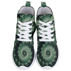 Fractal Art Spiral Mathematical Women s Lightweight High Top Sneakers