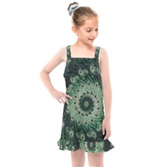 Fractal Art Spiral Mathematical Kids  Overall Dress