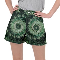 Fractal Art Spiral Mathematical Stretch Ripstop Shorts