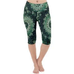 Fractal Art Spiral Mathematical Lightweight Velour Cropped Yoga Leggings