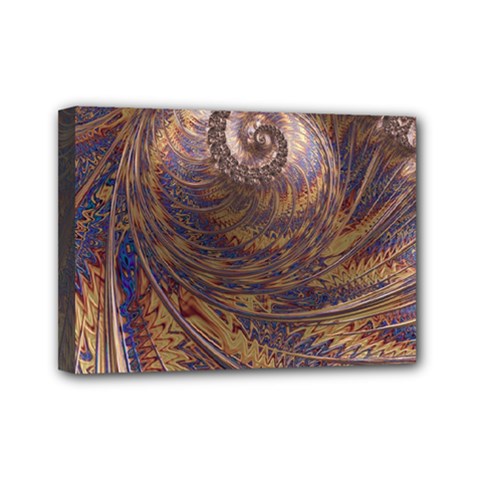 Swirl Fractal Fantasy Whirl Mini Canvas 7  x 5  (Stretched)