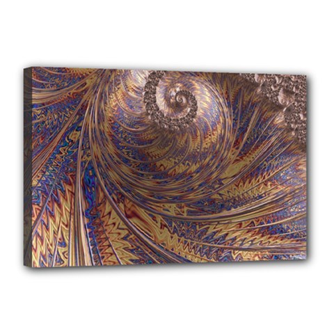 Swirl Fractal Fantasy Whirl Canvas 18  x 12  (Stretched)