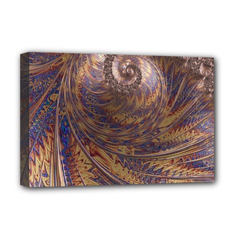 Swirl Fractal Fantasy Whirl Deluxe Canvas 18  x 12  (Stretched)