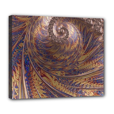 Swirl Fractal Fantasy Whirl Deluxe Canvas 24  x 20  (Stretched)