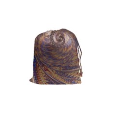 Swirl Fractal Fantasy Whirl Drawstring Pouch (Small)