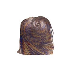 Swirl Fractal Fantasy Whirl Drawstring Pouch (Medium)