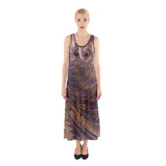 Swirl Fractal Fantasy Whirl Sleeveless Maxi Dress