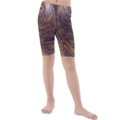 Swirl Fractal Fantasy Whirl Kids  Mid Length Swim Shorts