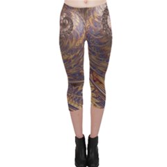 Swirl Fractal Fantasy Whirl Capri Leggings 