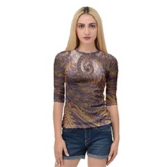 Swirl Fractal Fantasy Whirl Quarter Sleeve Raglan Tee