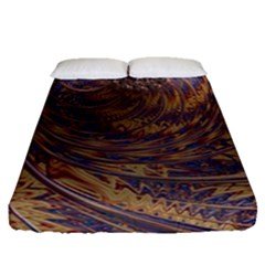 Swirl Fractal Fantasy Whirl Fitted Sheet (Queen Size)