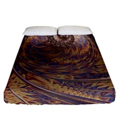 Swirl Fractal Fantasy Whirl Fitted Sheet (California King Size)