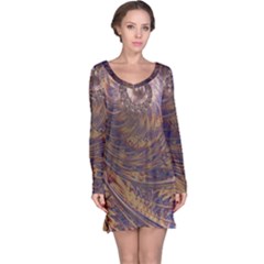 Swirl Fractal Fantasy Whirl Long Sleeve Nightdress