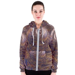 Swirl Fractal Fantasy Whirl Women s Zipper Hoodie