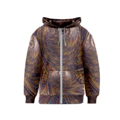 Swirl Fractal Fantasy Whirl Kids  Zipper Hoodie