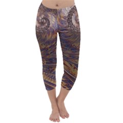 Swirl Fractal Fantasy Whirl Capri Winter Leggings 