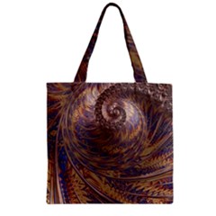 Swirl Fractal Fantasy Whirl Zipper Grocery Tote Bag